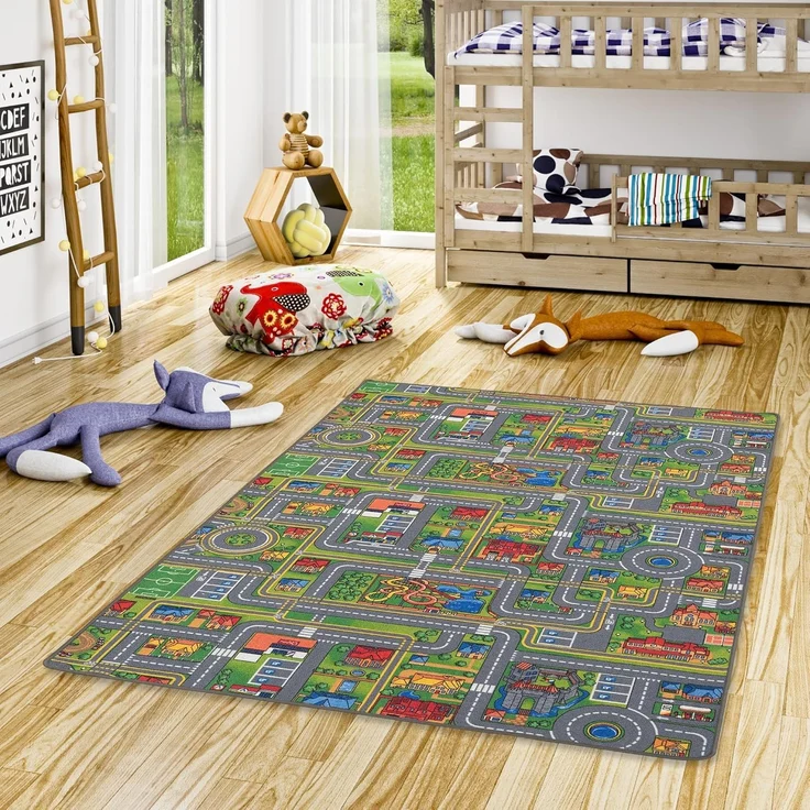 Snapstyle Kinder- und Spielteppich, 100% Polyamid, Abenteuerland, 80x200 cm – Bild 2
