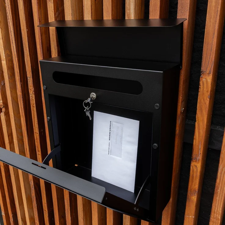 Spinder Design Briefkasten Inbox Schwarz – Bild 8