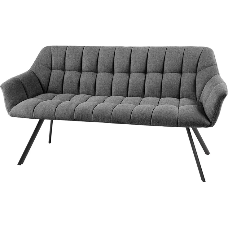 riess-ambiente Sitzbank PAPILLON 165cm anthrazit / schwarz (Einzelartikel, 1-St), Esszimmer · Stoff · Metall · mit Rückenlehne · Flur · Schlafzimmer