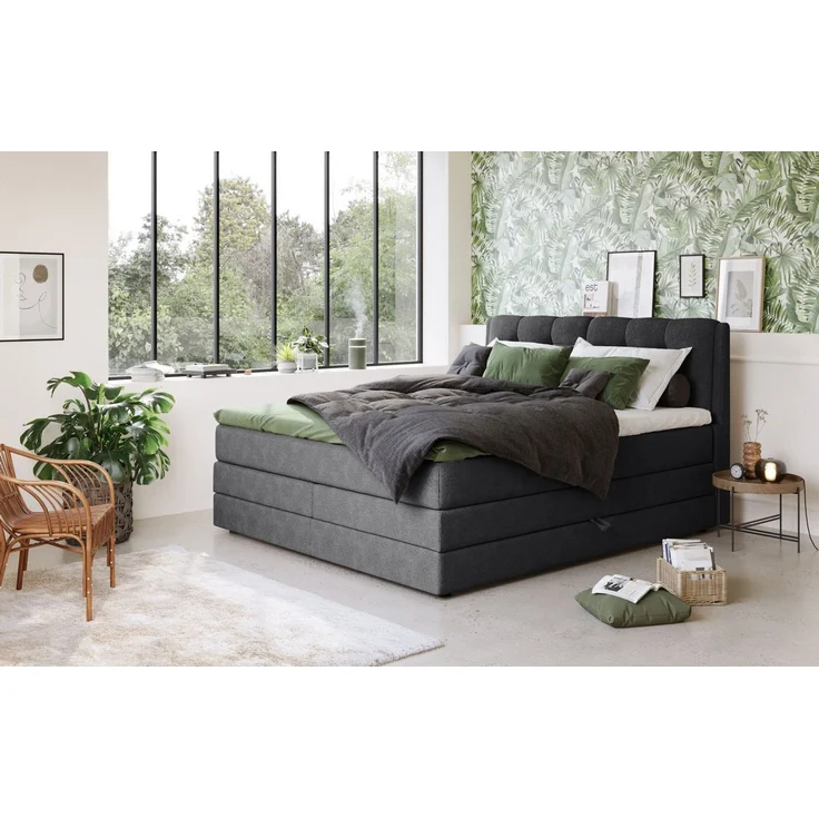 COTTA Boxspringbett Fort II, in verschiedenen Breiten erhältlich - auch als Familienbett!, inkl. Bettkasten und Topper – Bild 2