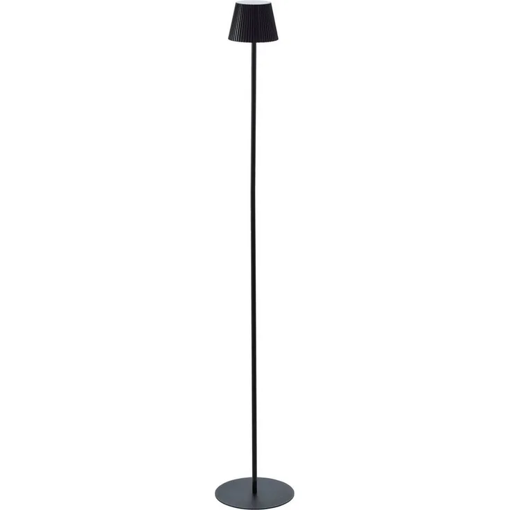 Brilliant LED Außen-Stehlampe Macobo, mehrere Helligkeitsstufen, LED fest integriert, Warmweiß, LED Akku-Leuchte, 125 cm, 340 lm, 3000 K, Touchdimmer, schwarz matt