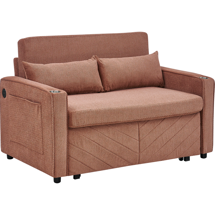 ZUBALIYA Sofa mit USB - Anschluss, für Wohnzimmer und Apartments, mit stabilem Untergestell, für den täglichen Gebrauch, Blau – Bild 13