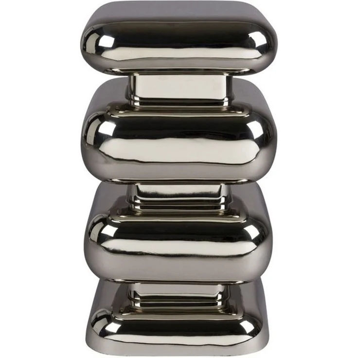 Dutchbone Beistelltisch Retro Hocker Couchtisch Stubby 70's Metall – Bild 1