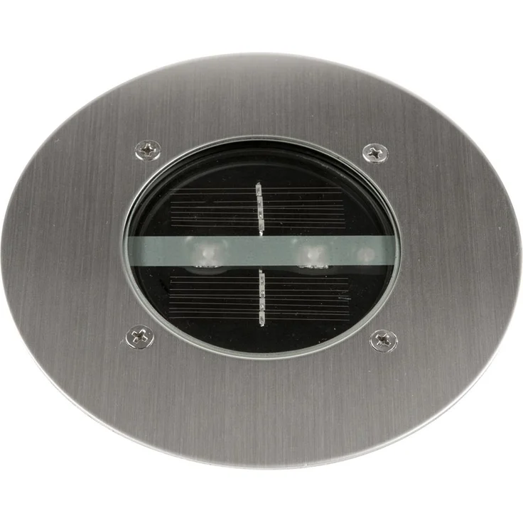 Solar LED Bodeneinbaustrahler 4er SET für Außen, Edelstahl rund Ø14cm IP67 – Bild 5