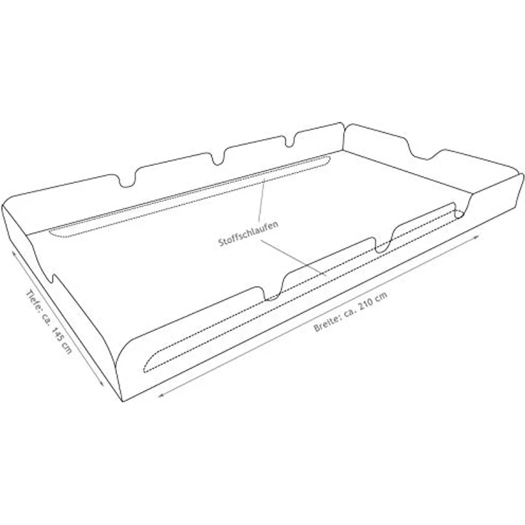 Angerer Freizeitmöbel Sonnendach für 3-Sitzer Hollywoodschaukel, wasser- und schmutzabweisend, braun, 210 x 145 cm – Bild 2