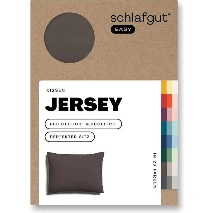 Schlafgut 'EASY' Kissenbezug, Jersey, Sand, 70x90 cm