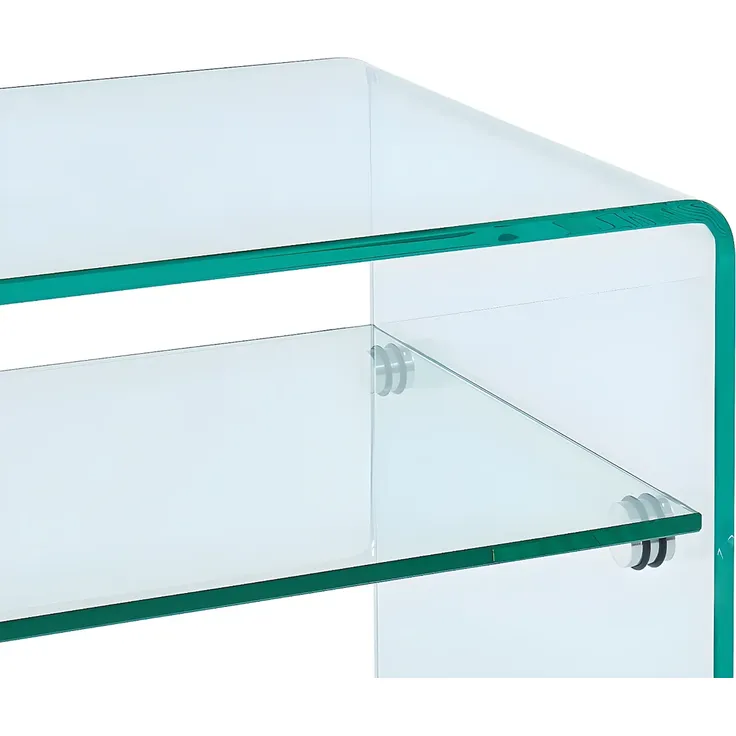 Vente-unique - STILEOS Nachttisch Glas Transparent - B 40 cm x H 40 cm x L 48 cm – Bild 6