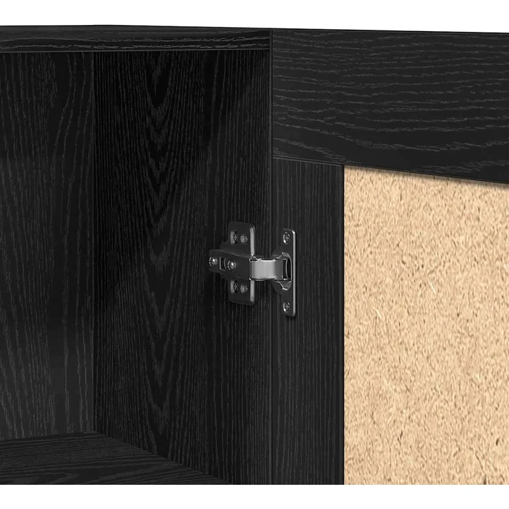 vidaXL Bücherregal Schwarz Eichen-Optik 82,5 x 30,5 x 150 cm 3329275 – Bild 8