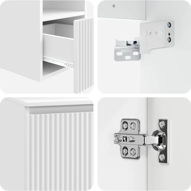 vidaXL Badezimmerschrank-Set 3 stk. Weiß 129 x 44,5 x 80 cm 3405717 – Bild 9