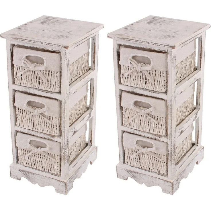 MCW Kommode 2xRegal-K (2er), 2er-Set, 3x geräumige Maiskorbschubladen, viel Stauraum, stabile Körbe – Bild 5