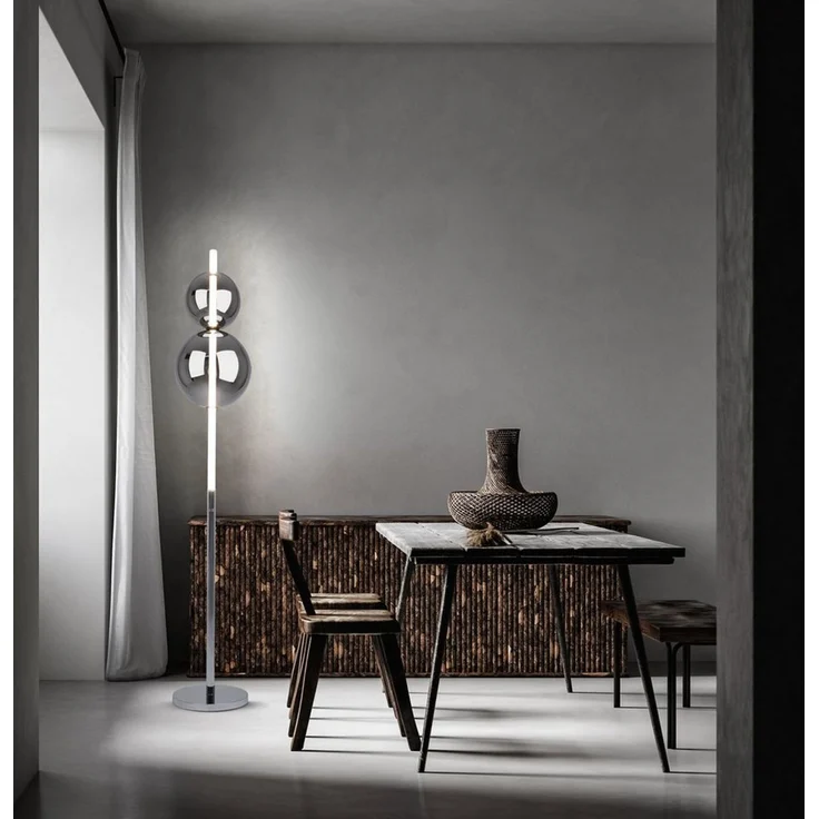 näve Stehlampe NOVA, Dimmfunktion, LED fest integriert, Warmweiß, Dimmbar, transparent – Bild 1