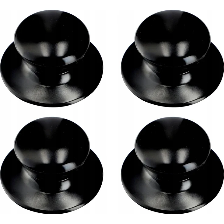 KADAX 4x Deckelgriffknopf Topfdeckelknöpfe Schwarz – Bild 3