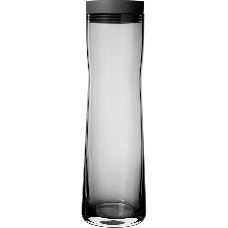 Blomus SPLASH Wasserkaraffe, Karaffe, Krug, Edelstahl poliert, Glas klar, Silikon, schwarz, 1 L, 63807