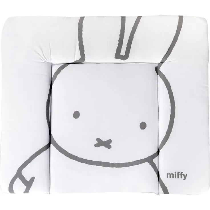roba Wickelauflage 'miffy®' 85 x 75 cm - PU beschichtet & 100% phthalatfrei - Weiß / Grau