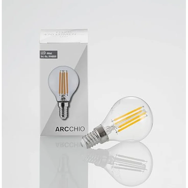 Arcchio LED E14 Lampe 4W dimmbar aus Glas, Energieeffizienz A++, ideal für Wohnräume – Bild 5