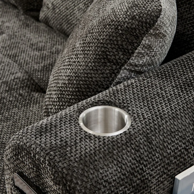 ZUBALIYA Wohnlandschaft, mit breiten Armlehnen, modular aufgebaut, mit Schaumstoffpolsterung, ohne aufwendige Montage – Bild 10