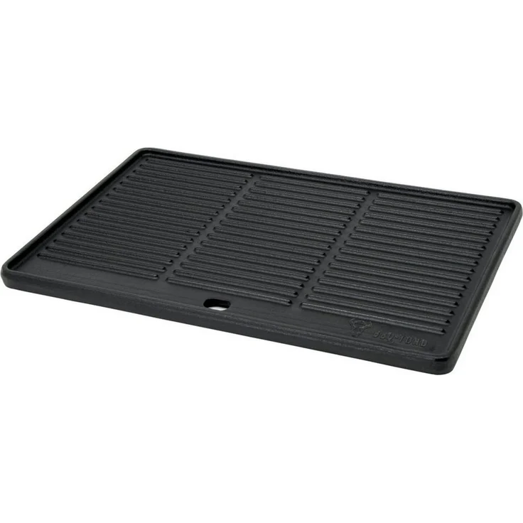 BBQ-Toro Grillplatte Gusseisen Grillplatte 40 x 31 cm, Wendeplatte, emailliert – Bild 2