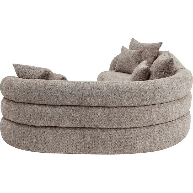 Vente-unique - LAPIOTA Sofa Stoff Schokoladenbraun - B 200 cm x H 73 cm x L 290 cm – Bild 3
