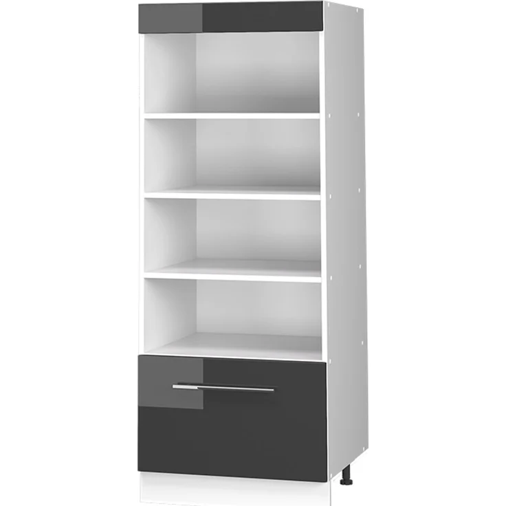 Küchenregal Fame-Line Anthrazit Hochglanz/Weiß 60 cm Vicco – Bild 1