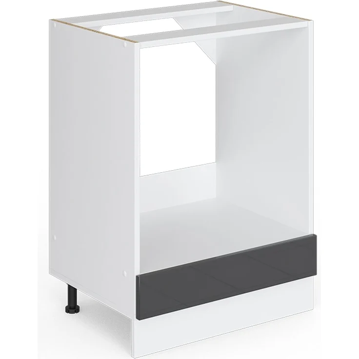 Küchenfront R-Line Anthrazit Hochglanz 59.6 x 11.2 cm Möbelfront für den Herdumbauschrank Vicco – Bild 5