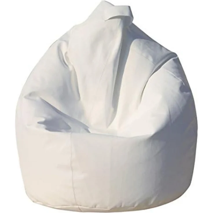 Dmora Eleganter Sitzsack, weiße Farbe, Maße 80 x 120 x 80 cm