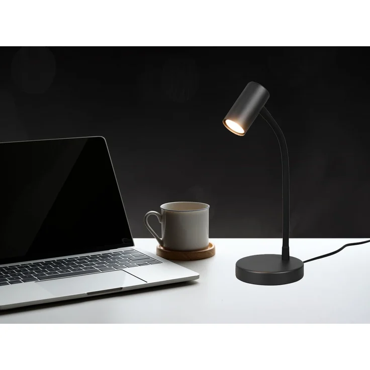 Flexible Schreibtischlampe TARYN Schwarz, Höhe 28cm – Bild 5