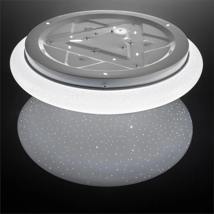 B.K.Licht Deckenleuchte Deckenlampe 12W 4000K 1200lm IP20 - BKL1060, LED fest integriert, Sternenhimmel neutralweiß Ø280x65mm – Bild 7