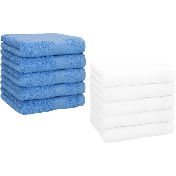Betz Seiftuch 10 Stück Seiftücher Set Premium Farbe hellblau und weiß, (Set, 10-St), Seiflappen – Bild 5