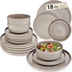Sänger Kairo Clay Tafelservice, 18-teilig, Grau, kratzfestes Keramikgeschirr für Essen & Trinken