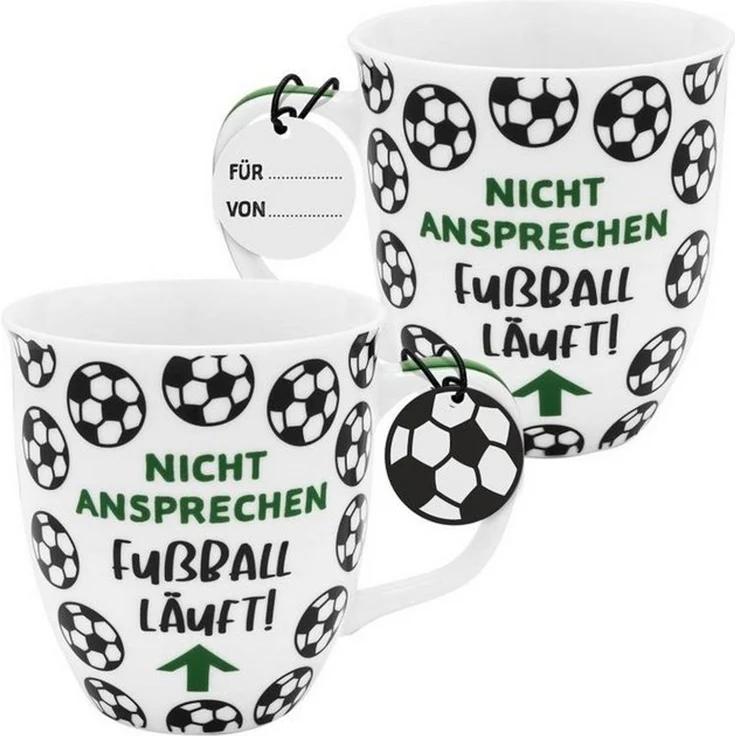 Tasse Kaffeetasse Kaffeebecher Teetasse Sheepworld 40cl Fußball 48221 – Bild 4
