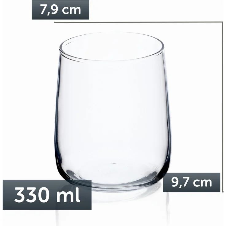 KADAX Trinkglas, Trinkbecher, 6 Stück, 330 ml – Bild 4