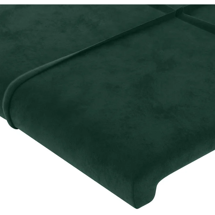 vidaXL Kopfteil mit Ohren Dunkelgrün 203x16x118/128 cm Samt Grün (Art-Nr 3119649) – Bild 5