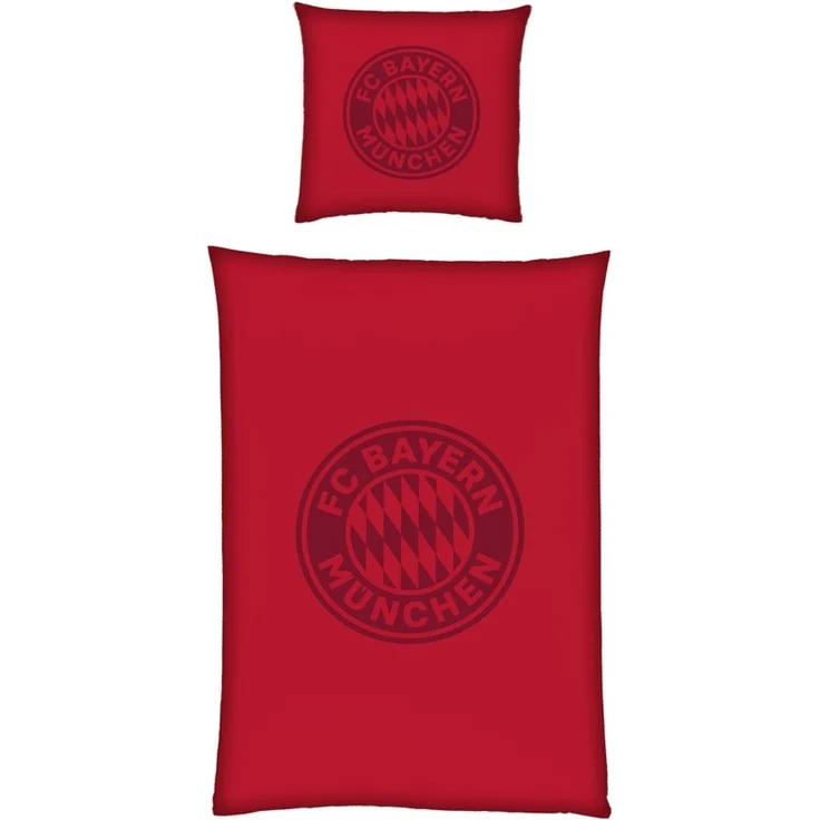 FC Bayern München Bettwäsche FC Bayern München I Bettwäsche Satin I Bordeaux I 135x200 cm, 100% Baumwolle – Bild 3