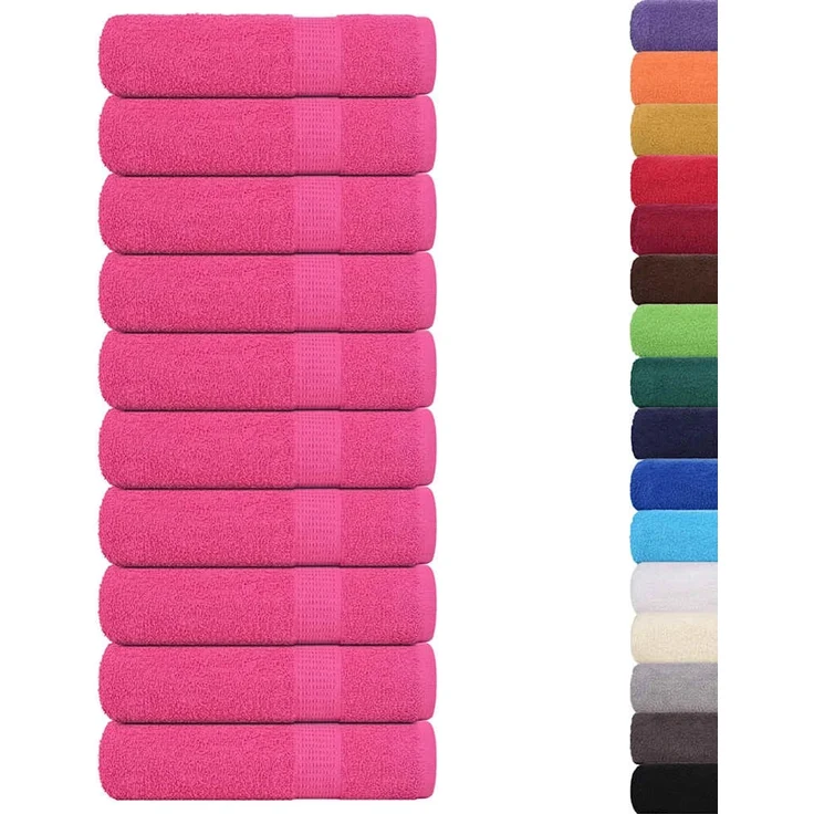 vidaXL Duschtücher FROGN 10 Stk. Rosa 70x140 cm 360 g/qm 137051 – Bild 2