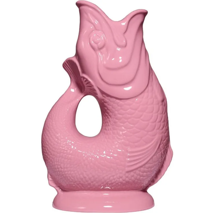 Gluckigluck Wasserkaraffe, (Original Gluggle Jug aus England), mit Gluckergeräusch, handgefertigt, ikonisches Fisch-Design, 1,2 L