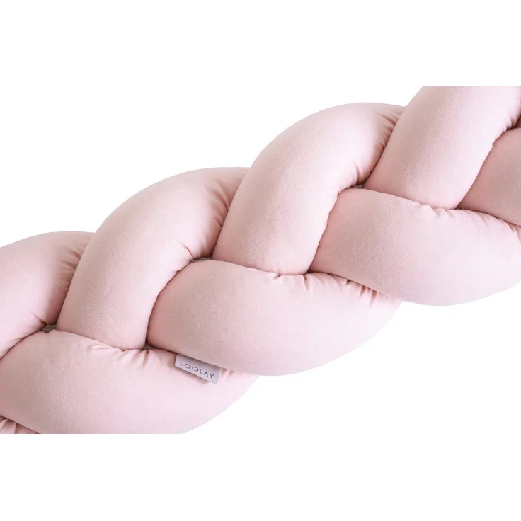 Loolay Nestchenschlange Geflochtenes Kissen Zierkissen Dekokissen Bettumrandung 100% ALTROSA, (Zugluftstopper Zugluft Schlange Wickeltischumrandung Babybett Kinderzimmer Schutz, Wohndeko Bettschlange 100 150 200 300 400 cm & Länge auf Anfrage), Zugluft... – Bild 5