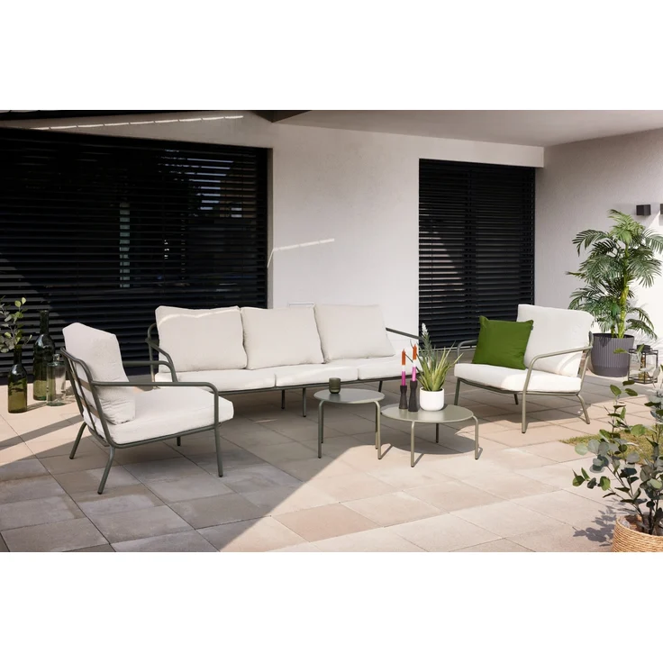 Primaster Gartenmöbel-Set Locarno Stahl Sitzgruppe inkl 2 Tischen Lounge Set – Bild 1