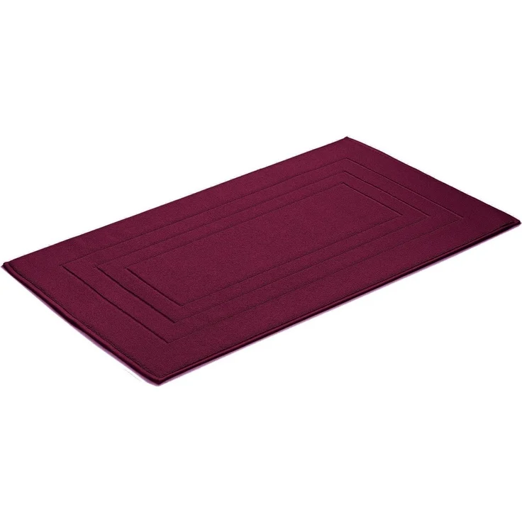 Vossen Badematte Feeling, Höhe 10 mm, beidseitig nutzbar, fußbodenheizungsgeeignet, Baumwolle, quadratisch, Badteppich, Uni-Farben, mit Bordüre, Hoch-Tief Effekt, reine Baumwolle – Bild 1