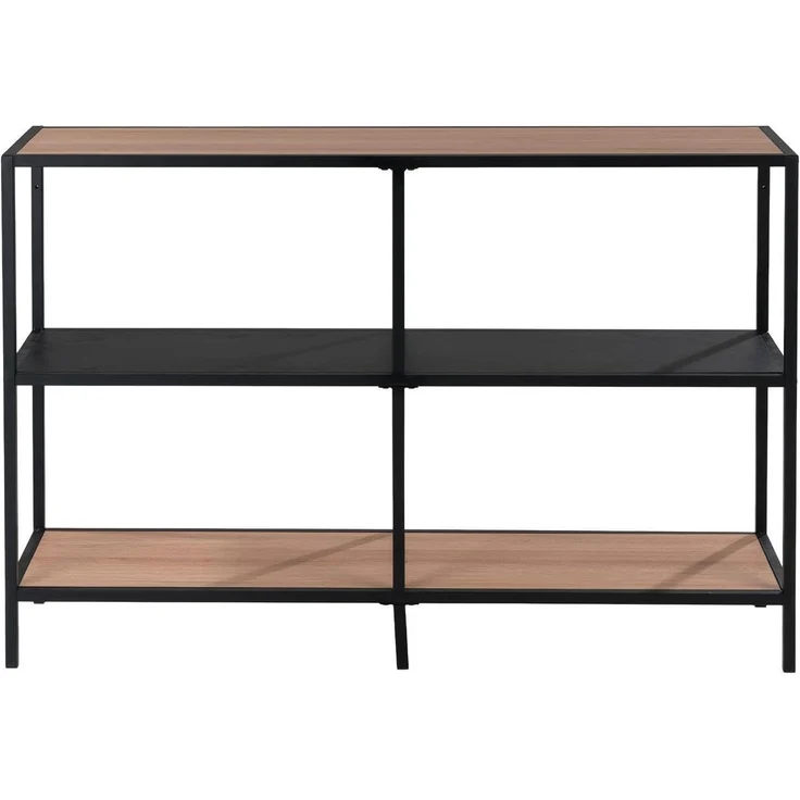 Regal Dylan / 300.001754, Holzwerkstoff, Stahl, Schwarz, Holzfarben, 120 x 80 x 34 cm – Bild 9
