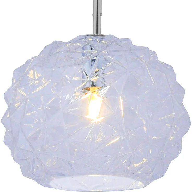 Pendelleuchte, Glaskugel, blau, Struktur, D 25 cm – Bild 7