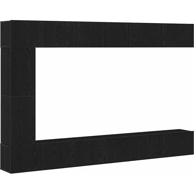 vidaXL TV-Schrankset 9 pcs Schwarz Eichen-Optik Holzwerkstoff 3333058 – Bild 2