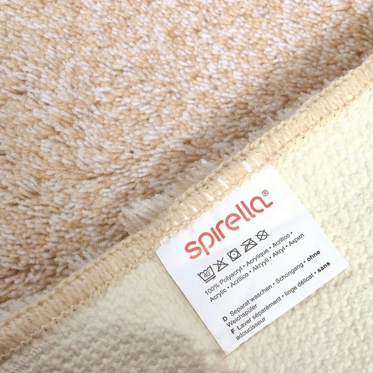 spirella Badematte BRIZZOLO, quadratisch mit Toiletten-Ausschnitt, Höhe: 30 mm, Badteppich Hochflor, Velours meliert, 100% Acryl, Anti-Rutsch Beschichtung, für Fußbodenheizung geeignet, mit Toiletten-Ausschnitt, waschbar 40°, schnelltrocknend, 55 x 55 ... – Bild 3