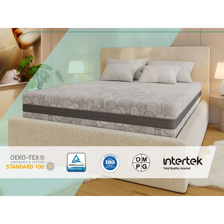 Taschenfederkernmatratze H3 – 7 Zonen Rollmatratze, abnehmbarer waschbarer Bezug, für Allergiker geeignet, Latex - 120 x 200 cm - TENE - APRI – Bild 6