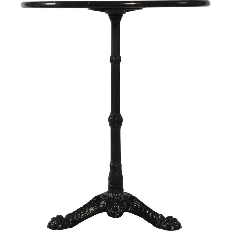 Lesli Living Bistrotisch Bistrotisch Marmortisch Cafetisch schwarz Ø60x73 cm