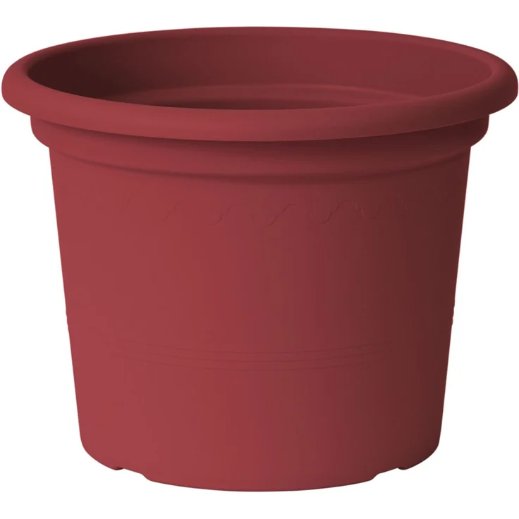 Pflanzkübel GEO Ø 25 cm mattone rot aus Polypropylen UV- und frostsicher bruchsicher für Innen- und Außenbereich – Bild 1