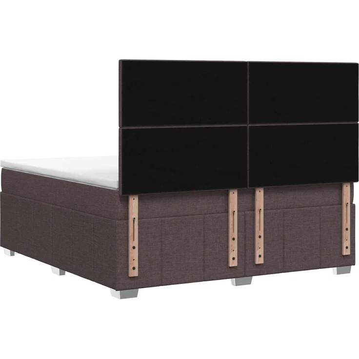 vidaXL Boxspringbett mit Matratze Taupe 160 x 200 cm Stoff 3454180 – Bild 8
