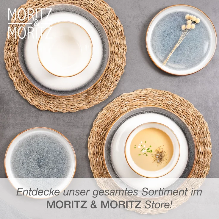 Moritz & Moritz TARENTO grau Geschirrset 24 tlg. – Bild 9