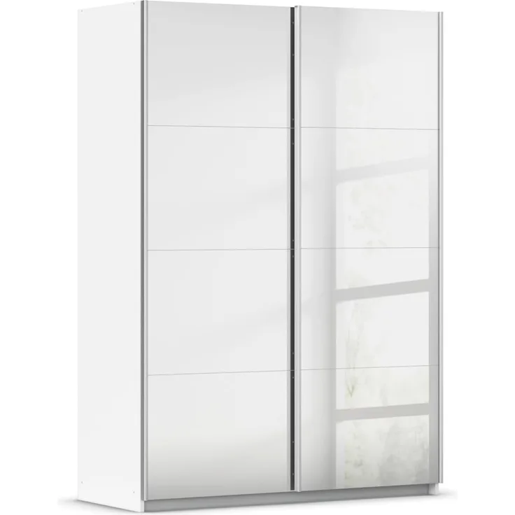 rauch Kleiderschrank, Schwebetürenschrank SUBITO, 2-türig, 2 Spiegeltüren, Alpinweiß, 136 x 197 x 61 cm