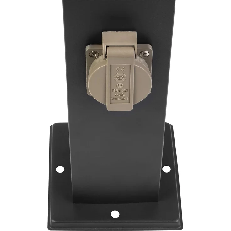 Grafner Gartenleuchte Wegleuchte Standleuchte 80 cm Außensteckdose anthrazit 2 Steckdosen, ohne Leuchtmittel, Standleuchte – Bild 7