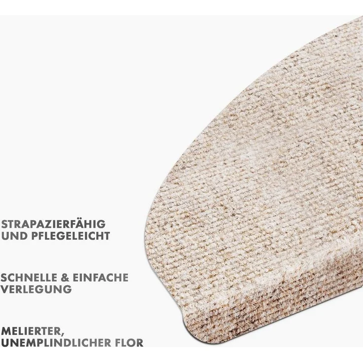 Karat Stufenmatte Denver, Treppenmatte, 5 Farben & 2 Größen, Halbrund, Höhe: 4.4 mm, Günstiger Stufenschutz – Bild 2